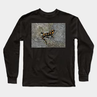 Fire Salamander on Rock Long Sleeve T-Shirt